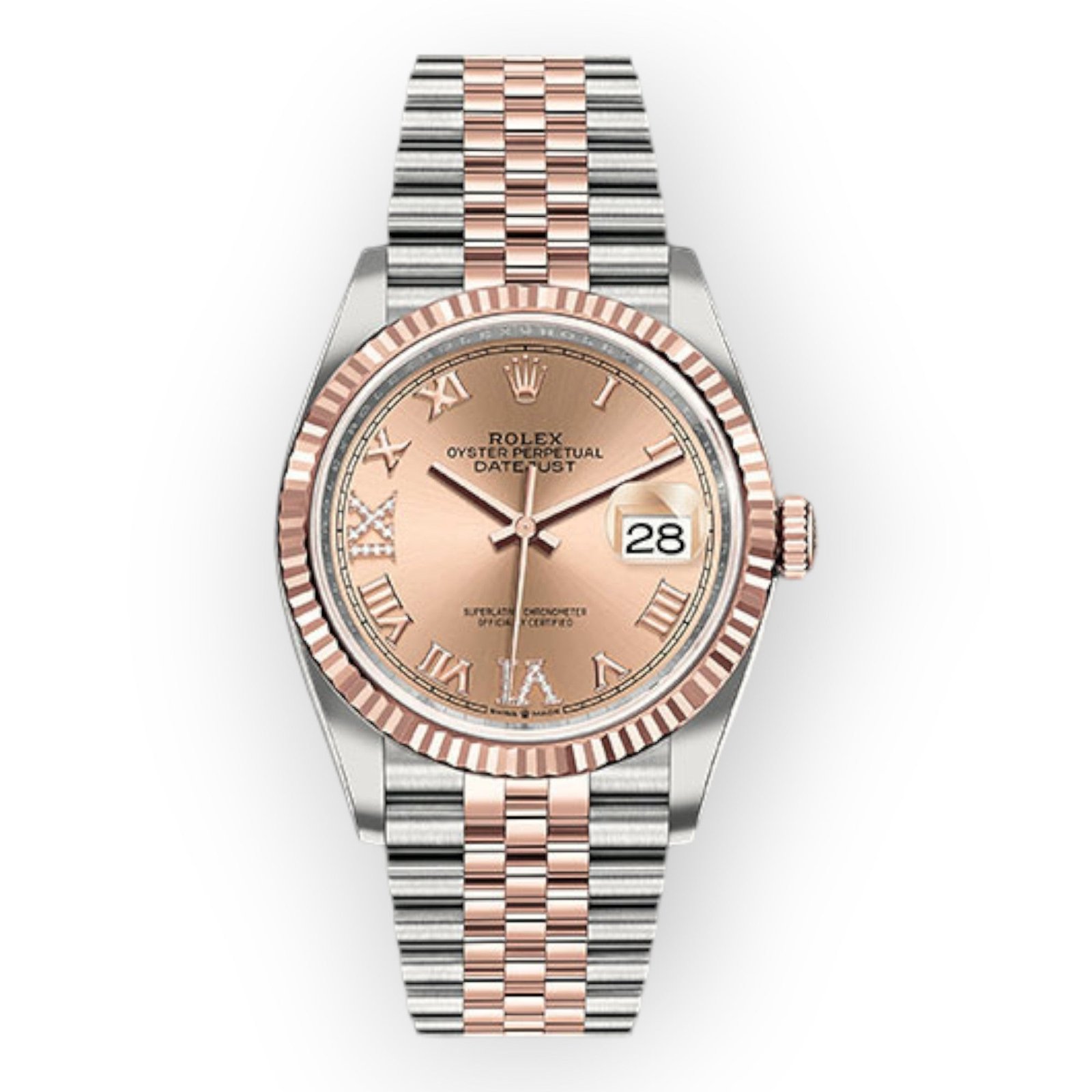 Pre-Owned-Rolex-Steel-and-Everose-Rolesor-Datejust-36-Watch-126231-Rose-Roman-Dial-Jubilee-Bracelet-JD-Watches-NY.jpg Rolex Steel and Everose Rolesor Datejust 36 Watch 126231 Rose Roman Dial - Jubilee Bracelet - 图片 1