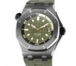 Diver Stainless Steel 42mm Khaki Green Dial