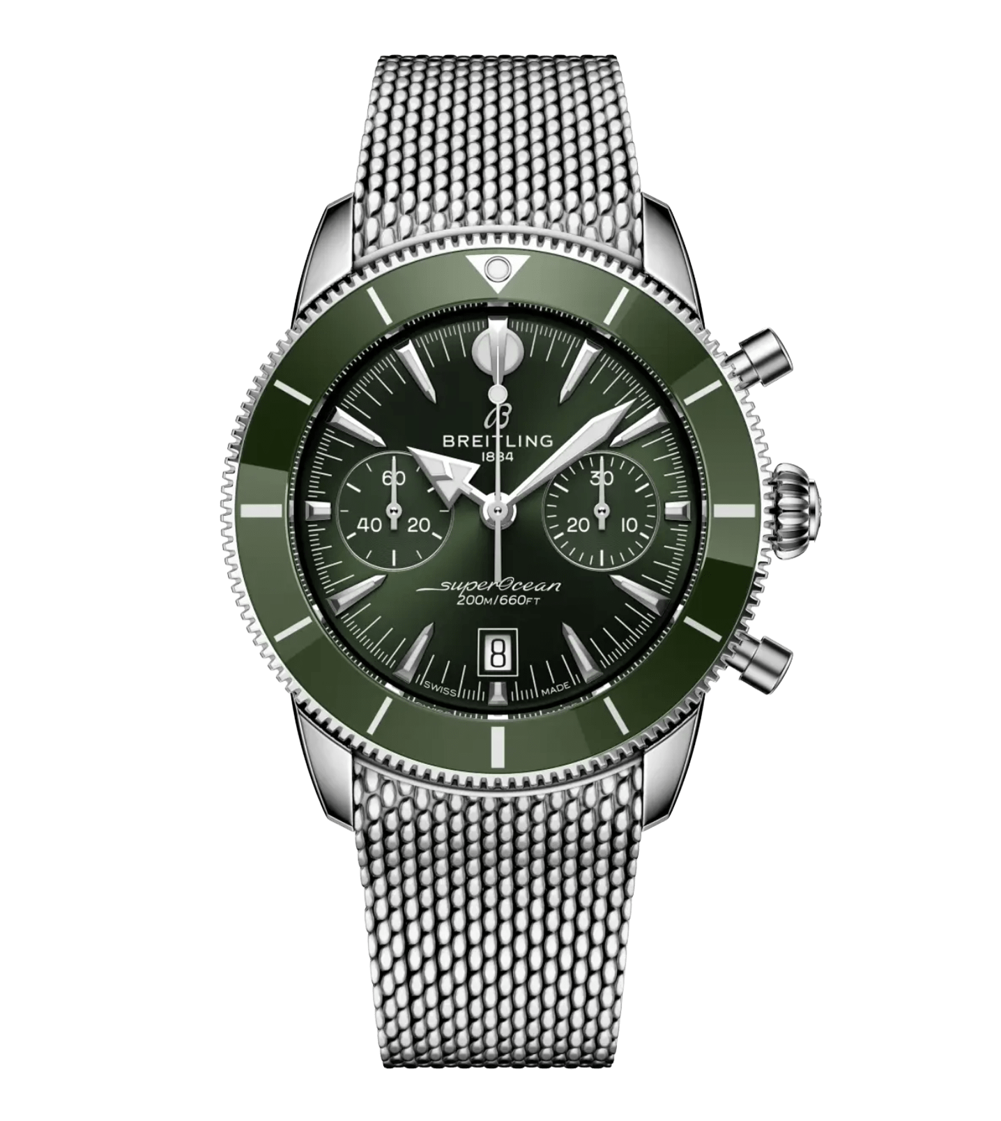 chronogreenfront.png Superocean Heritage Automatic B01 Chronograph 42 AB0156361L1A1 - Image 1