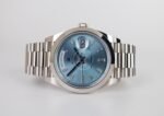 Rolex Day-Date 40 Platinum Ice Blue Diamond Dial & Smooth Bezel President Bracelet 228206 - - 图片 4